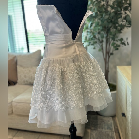 Vintage Jessica McClintock for Gunne Sax tulled roses mini dress - Picture 5 of 14